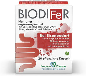 BIODIFeR von Prodeco Pharma mit Folsäure und Fumarat in Kapseln – Bild 1 von 1