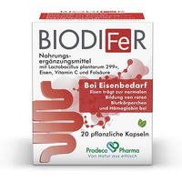 Produktbild von BIODIFeR von Prodeco Pharma mit Folsäure und Fumarat in Kapseln