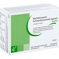 Produktbild von Biofrid Nachtkerzenöl und Schwarzkümmelöl Kapseln mit Kräuter-Komplex 100 Stück