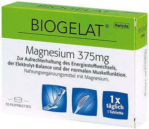 BIOGELAT Magnesium 375 mg Oxid Tabletten 30 Stück – Bild 1 von 1