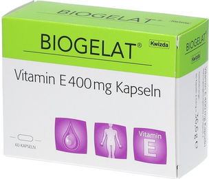 BIOGELAT Vitamin E 400 mg Kapseln für Sportler, Schwangere und Stillende 60 Stück – Bild 1 von 1