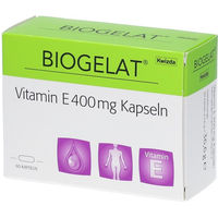 Produktbild von BIOGELAT Vitamin E 400 mg Kapseln für Sportler, Schwangere und Stillende 60 Stück
