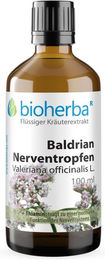 Bioherba Baldrian Nerventropfen Tinktur 100 ml zuckerfrei glutenfrei laktosefrei ohne Zusatzstoffe – Bild 1 von 2