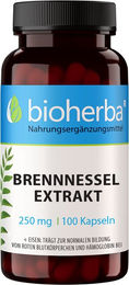 Bioherba Brennnessel Extrakt Kapseln ohne Zusatzstoffe 100 Stück – Bild 1 von 5
