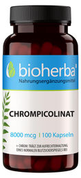Bioherba Chrompicolinat Kapseln 8000 mcg 100 Stück ohne Zusatzstoffe – Bild 1 von 5