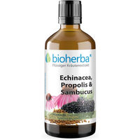 Produktbild von Bioherba Echinacea Propolis und Sambucus Kräuter-Komplex Tropfen Tinktur zuckerfrei glutenfrei laktosefrei ohne Zusatzstoffe
