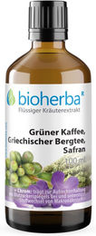 Bioherba Grüner Kaffee Griechischer Bergtee Safran Tropfen mit Chrom zuckerfrei und ohne Zusatzstoffe – Bild 1 von 3