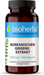 Bioherba Koreanischer Ginseng Extrakt 33 mg Kapseln 100 Stück ohne Zusatzstoffe – Bild 1 von 4