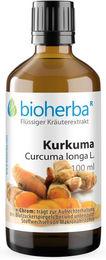 Bioherba Kurkuma Tropfen Tinktur mit Curcuma longa L. Extrakt vegan ohne Zusatzstoffe 100 ml – Bild 1 von 4