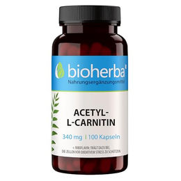 Bioherba L-Carnitin Kapseln pflanzlicher Ursprung ohne Zusatzstoffe 100 Stück – Bild 1 von 5