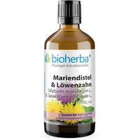 Produktbild von Bioherba Mariendistel & Löwenzahn Tropfen Tinktur 100 ml zuckerfrei und glutenfrei