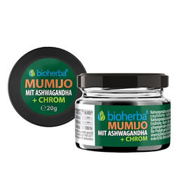 BIOHERBA Mumijo Shilajit 20 g – Harzartiger Pflanzenextrakt mit Ashwagandha und Chrom ohne Zusatzstoffe – Bild 1 von 2