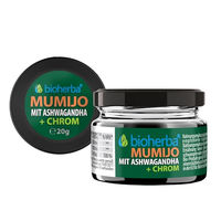 Produktbild von BIOHERBA Mumijo Shilajit 20 g – Harzartiger Pflanzenextrakt mit Ashwagandha und Chrom ohne Zusatzstoffe