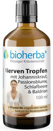 Bioherba Nerven Tropfen Tinktur Kombipräparat glutenfrei laktosefrei ohne Zusatzstoffe 100 ml – Bild 1 von 2