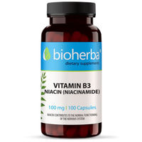 Produktbild von Bioherba Niacin Vitamin B3 100 mg Kapseln 60 Stück ohne Zusatzstoffe