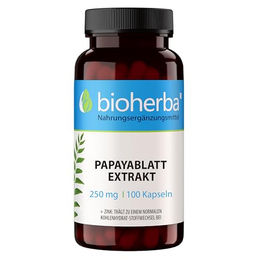 Bioherba Papaya-Blatt Extrakt Kapseln ohne Zusatzstoffe 100 Stück – Bild 1 von 4