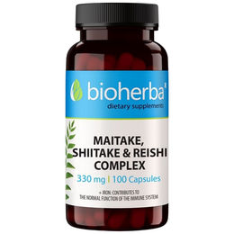 Bioherba Pilzkomplex Maitake Shiitake Reishi 380 mg Kapseln vegan – Bild 1 von 1