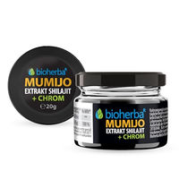 Produktbild von BIOHERBA Shilajit Original Himalaya Mumijo Harz mit Chrom 600 mg 20 g Reines Harzextrakt ohne Zusatzstoffe
