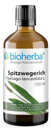 Bioherba Spitzwegerich Plantago lanceolata L. Tinktur Tropfen Bio 100 ml – Bild 1 von 2