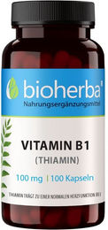 Bioherba Vitamin B1 Thiamin 100 mg Kapseln für Erwachsene 100 Stück – Bild 1 von 5