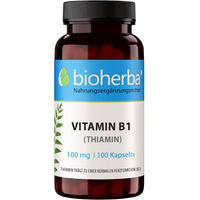 Produktbild von Bioherba Vitamin B1 Thiamin 100 mg Kapseln für Erwachsene 100 Stück