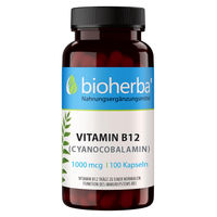 Produktbild von Bioherba Vitamin B12 Cyanocobalamin Kapseln 100 Stück