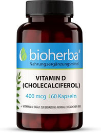 Bioherba Vitamin D Cholecalciferol Kapseln 16000 IE 60 Stück – Bild 1 von 2