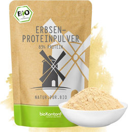 bioKontor BIO Erbsenproteinpulver vegan neutral 1 kg mit 83 % Protein – Bild 1 von 2