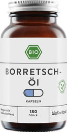 bioKontor Borretschöl Kapseln Bio Vegan Ohne Gelatine 180 Stück – Bild 1 von 3