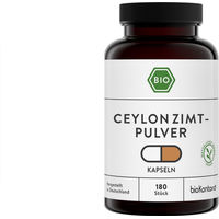 Produktbild von bioKontor Ceylon Zimt Kapseln Bio Vegan ohne Gelatine 180 Stück