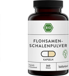 bioKontor Flohsamenschalen Kapseln Bio Vegan ohne Gelatine 180 Stück – Bild 1 von 3