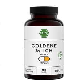 bioKontor Goldene Milch Kapseln Bio Vegan ohne Gelatine 180 Stück – Bild 1 von 3