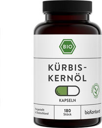 bioKontor Kürbiskernöl Kapseln vegan ohne Gelatine 180 Stück – Bild 1 von 3