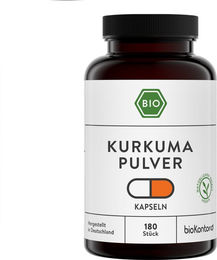 bioKontor Kurkuma Kapseln vegan ohne Gelatine 180 Stück – Bild 1 von 4