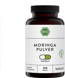 bioKontor Moringa Kapseln Bio Vegan ohne Gelatine 120 Stück – Bild 1 von 3