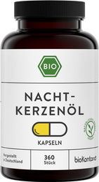 bioKontor Nachtkerzenöl Kapseln Bio Vegan Ohne Gelatine 180 Stück – Bild 1 von 3