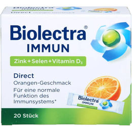 Biolectra Immun Direct Micro-Pellets mit Zink, Selen und Vitamin D3, Orange, 20 Sticks, gluten- und laktosefrei – Bild 1 von 2