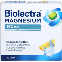 Produktbild von Biolectra Magnesium 150 mg Brausetabletten zuckerfrei vegan glutenfrei für Sportler 20 Stück