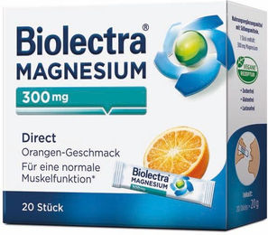 Biolectra Magnesium 300 mg Direct Orange Sticks 20 Stück vegan zuckerfrei laktosefrei glutenfrei – Bild 1 von 3