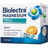 Produktbild von Biolectra Magnesium 300 mg Direct Orange Sticks 20 Stück vegan zuckerfrei laktosefrei glutenfrei