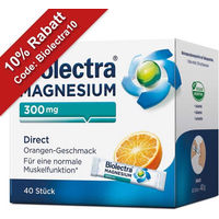Produktbild von Biolectra Magnesium 300 mg Direct Sticks Orange vegan zuckerfrei laktosefrei glutenfrei
