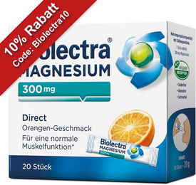 Biolectra Magnesium 300 mg Direct Sticks Orange vegan zuckerfrei laktosefrei glutenfrei – Bild 1 von 1