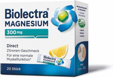 Biolectra Magnesium 300 mg Direct Sticks vegan zuckerfrei laktosefrei glutenfrei – Bild 1 von 2