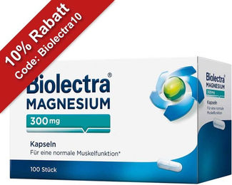 Biolectra Magnesium 300 mg Kapseln für Erwachsene 100 Stück – Bild 1 von 1