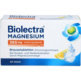 Biolectra Magnesium 365 mg fortissimum Brausetabletten Zitrone vegan zuckerfrei glutenfrei – Bild 1 von 3