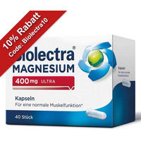 Produktbild von Biolectra Magnesium 400 mg Oxid Kapseln vegan