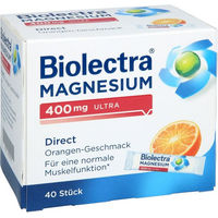 Produktbild von Biolectra Magnesium 400 mg Ultra Direct Sticks Orange vegan zuckerfrei laktosefrei glutenfrei 40 Stück