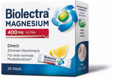 Biolectra Magnesium 400 mg Ultra Direct Sticks vegan zuckerfrei laktosefrei glutenfrei 20 Stück – Bild 1 von 3