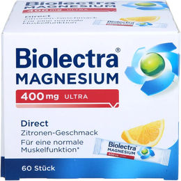 Biolectra Magnesium 400 mg Ultra Direct Sticks vegan zuckerfrei laktosefrei glutenfrei 60 Stück – Bild 1 von 3