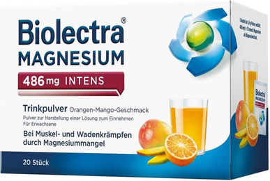 Biolectra Magnesium 486 mg Intens Trinkpulver Orange-Mango vegan glutenfrei laktosefrei – Bild 1 von 1
